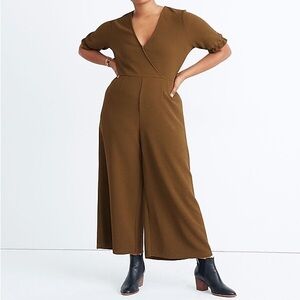 Madewell Crepe Crossover Wideleg Jumpsuit sz 3x